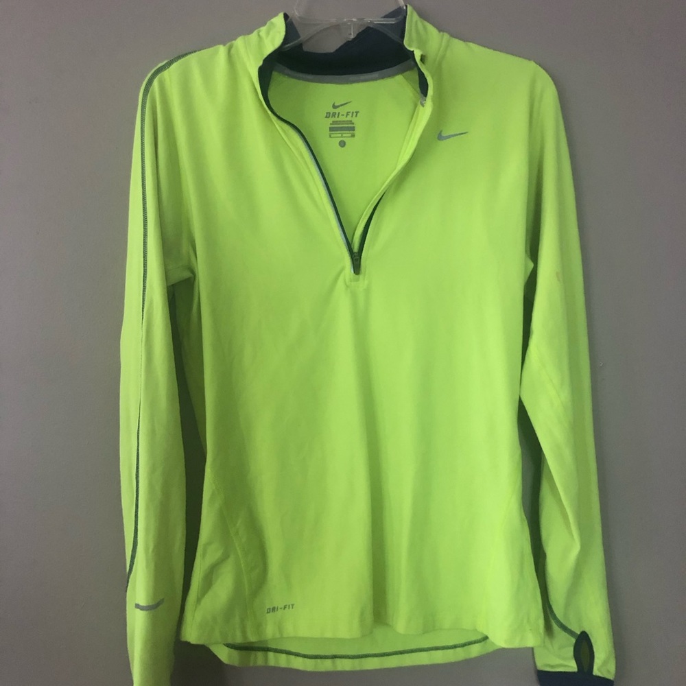Neon Nike Dri Fit Pullover Jacket